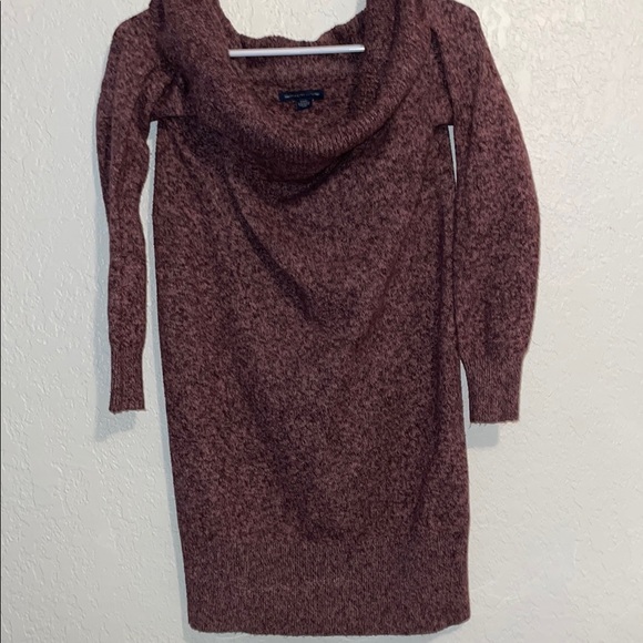 Maroon/burgundy Cowl Neck Tunic Sweater - Picture 1 of 6